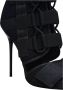 Balmain Uma sandalen met klittenband en mesh Zwart Dames - Thumbnail 6