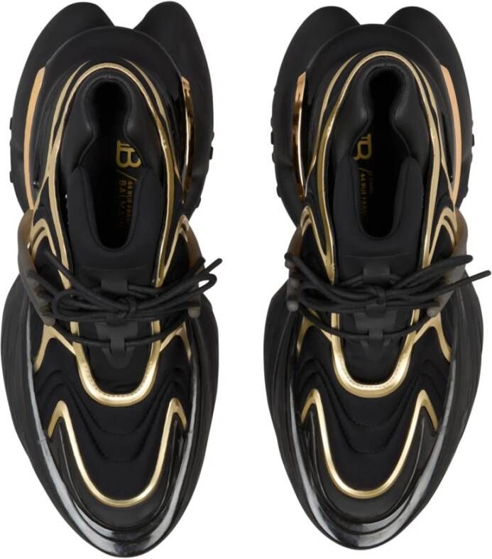 Balmain Unicorn Wave trainers in neopreen en kalfsleer Black Heren