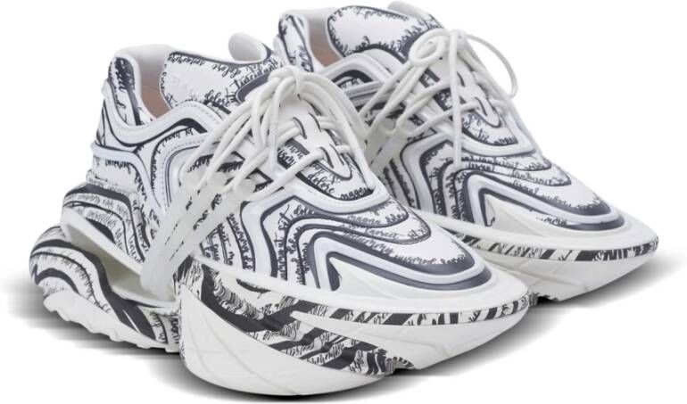 Balmain Unicorn Wave trainers met 'Love Letter' print White Dames