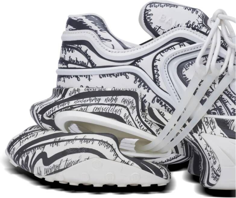 Balmain Unicorn Wave trainers met 'Love Letter' print White Dames