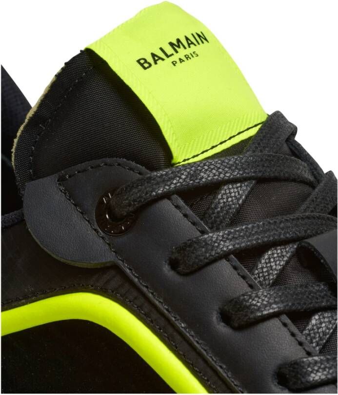 Balmain Velvet nylon en mesh Racer lage sneakers Multicolor Heren