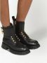 Valentino Garavani Zwarte Studded Leren Rangers Zwart Heren - Thumbnail 8