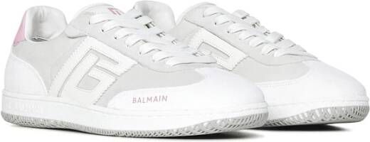 Balmain Witte Sneakers Chic Roze Hiel Multicolor Dames