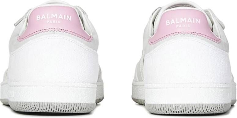 Balmain Witte Sneakers Chic Roze Hiel Multicolor Dames