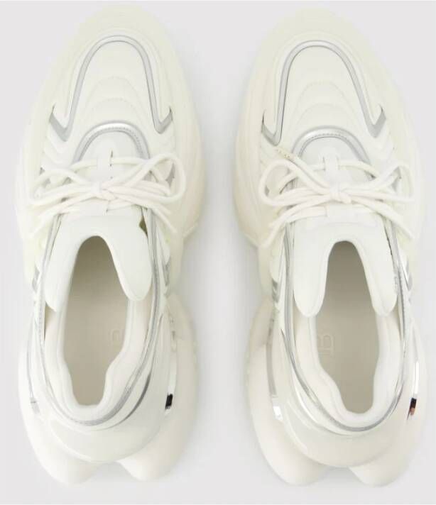 Balmain Witte Unicorn Wave Leren Sneakers White Heren