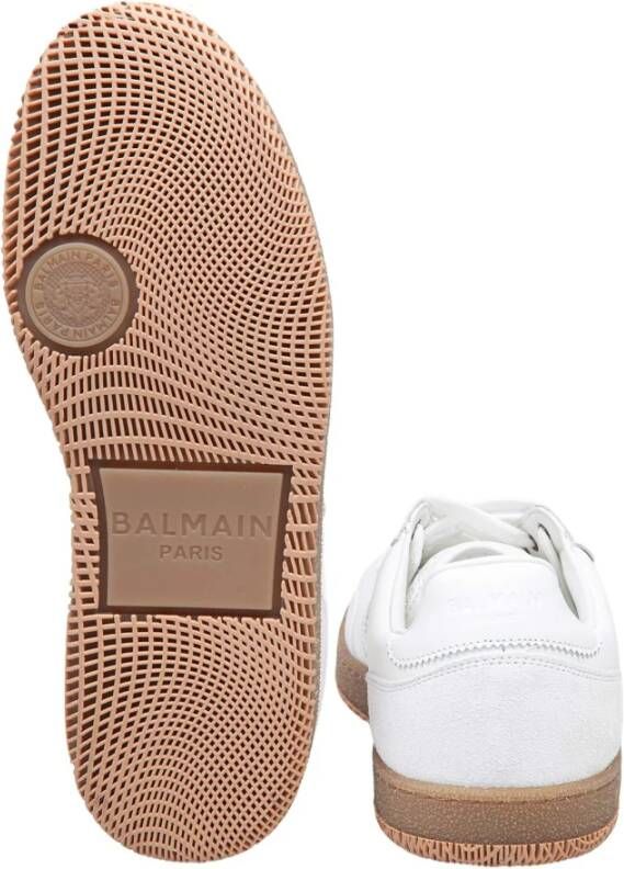 Balmain Witte Zilveren Sneakers Aw24 White Heren