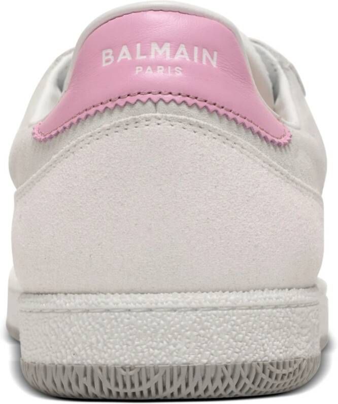 Balmain Zwaan trainers in kalfsleer en suède White Dames