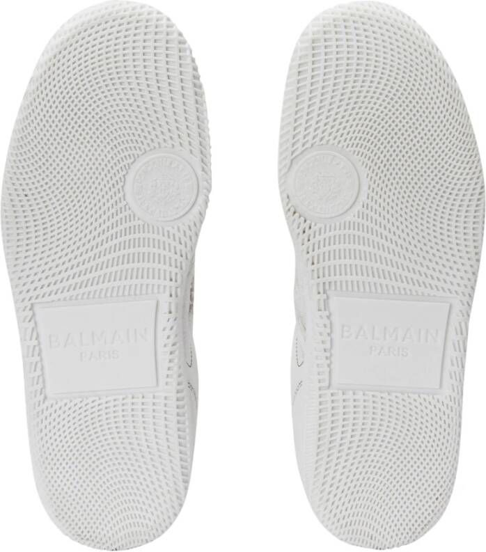 Balmain Zwaan trainers in kalfsleer en suède White Dames