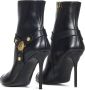 Balmain Zwarte Enkellaarzen met Leeuwenmunt Hardware Black Dames - Thumbnail 11