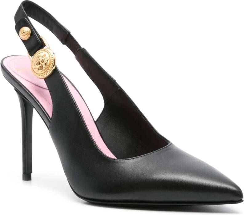 Balmain Zwarte Leren Casual Pumps Black Dames