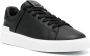 Balmain Zwarte Leren Sneakers Ronde Neus Vetersluiting Black Heren - Thumbnail 4