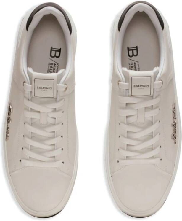 Balmain Zwarte Sneakers voor Mannen Aw24 White Heren