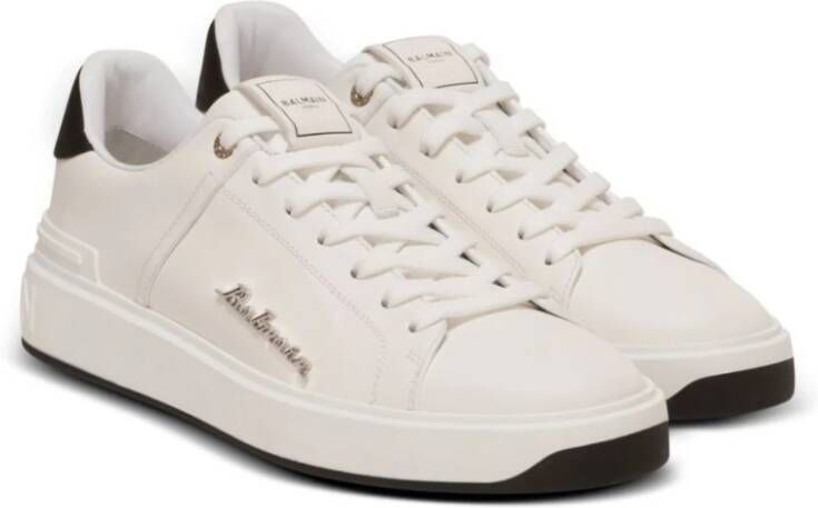 Balmain Zwarte Sneakers voor Mannen Aw24 White Heren