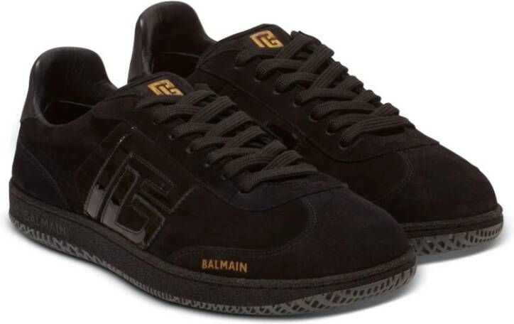 Balmain Zwarte Sneakers voor Mannen Black Heren