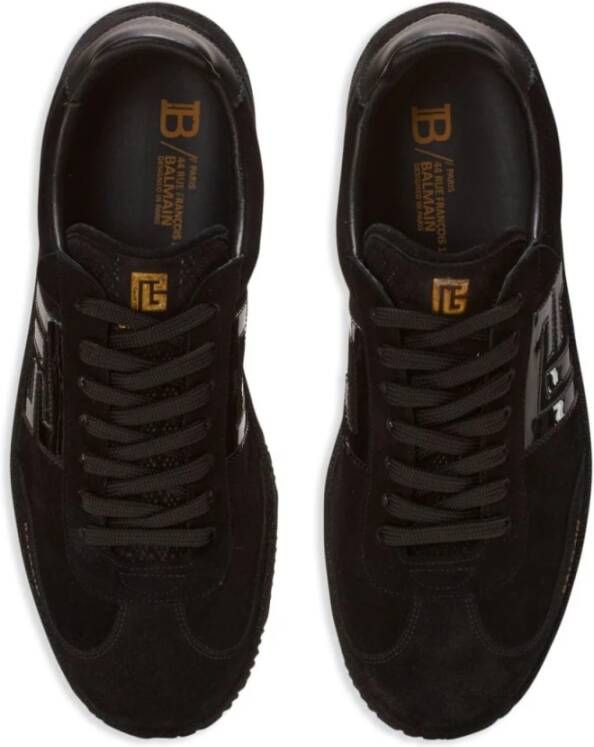 Balmain Zwarte Sneakers voor Mannen Black Heren