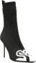 Balmain Zwarte Stretch Enkellaarzen Black Dames - Thumbnail 2