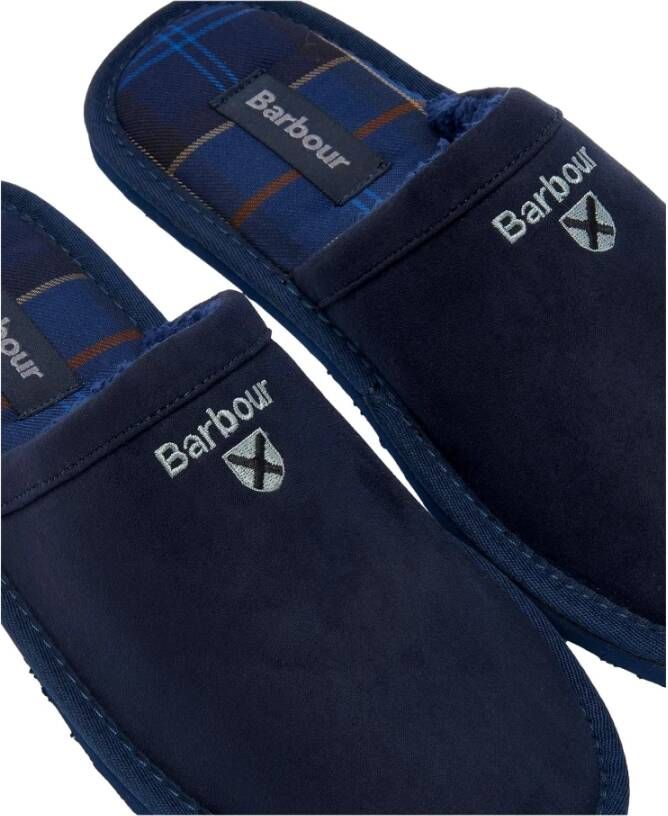 Barbour Blauwe Everitt Mule Slipper Blue Heren