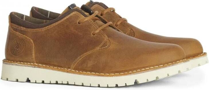 Barbour Cognac Leren Derby Schoenen Brown Heren