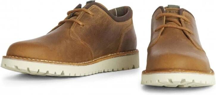 Barbour Cognac Leren Derby Schoenen Brown Heren