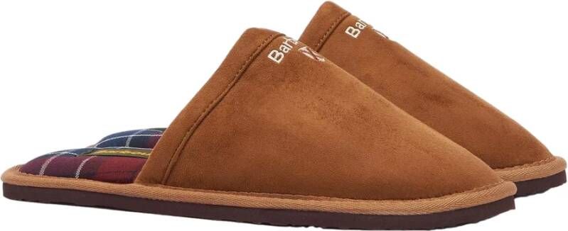 Barbour Everitt Mule Slipper in Camel Brown Heren