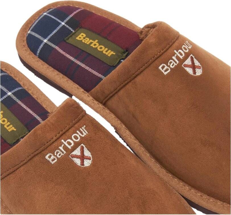 Barbour Everitt Mule Slipper in Camel Brown Heren