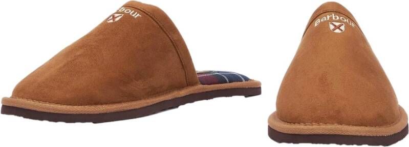 Barbour Everitt Mule Slipper in Camel Brown Heren