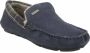 Barbour Navy Sheepskin Moccasin Slippers Monty Blue Heren - Thumbnail 2