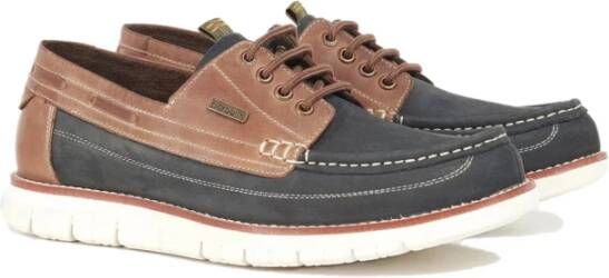 Barbour Navy Brown Bootschoenen Multicolor Heren