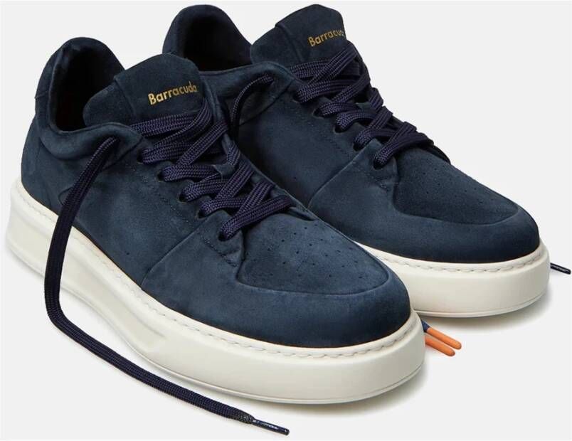 Barracuda Blauwe Sneakers Jimbo Waterafstotend Nubuck Blue Heren