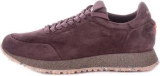 Barracuda Bruine Suède Sneakers met Logo Brown Heren