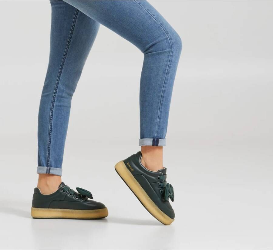 Barracuda Groene Crane Sneakers met Oversized Decoratieve Veters Green Dames