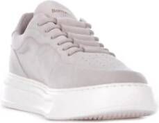 Barracuda Ivoor Leren Sneakers Geperforeerde Details Rubberen Zool Beige Heren