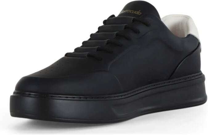 Barracuda Leren Sneakers met Logoprint Black Heren