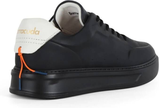 Barracuda Leren Sneakers met Logoprint Black Heren