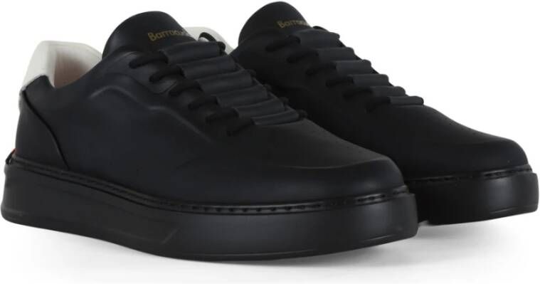 Barracuda Leren Sneakers met Logoprint Black Heren