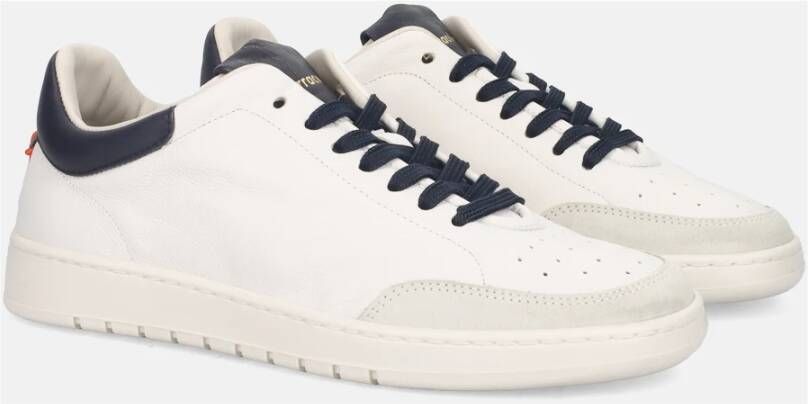 Barracuda Witte Sneakers met Suède Inzetstukken White Heren