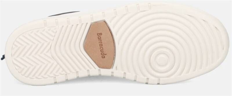 Barracuda Witte Sneakers met Suède Inzetstukken White Heren