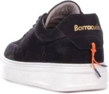 Barracuda Zwarte leren sneakers met geperforeerde details Black Heren