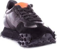 Barracuda Zwarte Sneakers Suède Leren Rubberen Zool Black Heren