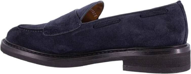 Barrett Dubbele Gesp Suède Loafer Blue Heren