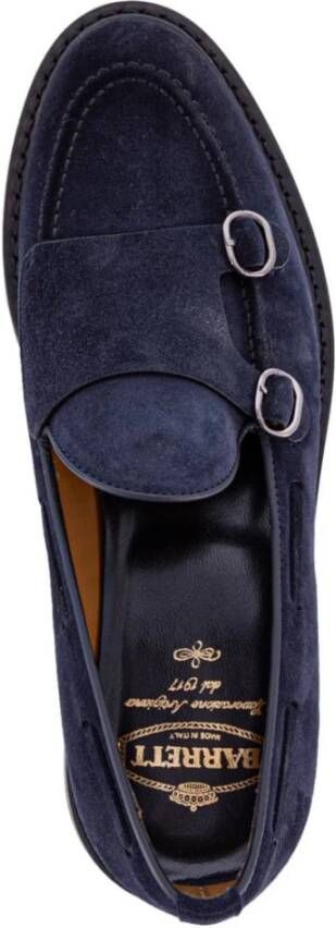 Barrett Dubbele Gesp Suède Loafer Blue Heren