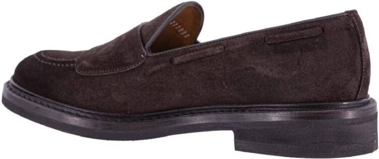 Barrett Dubbele Gesp Suède Loafer Brown Heren