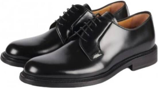 Barrett Geborsteld leren derby schoenen met ronde neus Black Heren