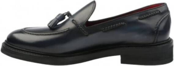 Barrett Leren Loafer met Kwastjes en Geweven Detail Blue Heren