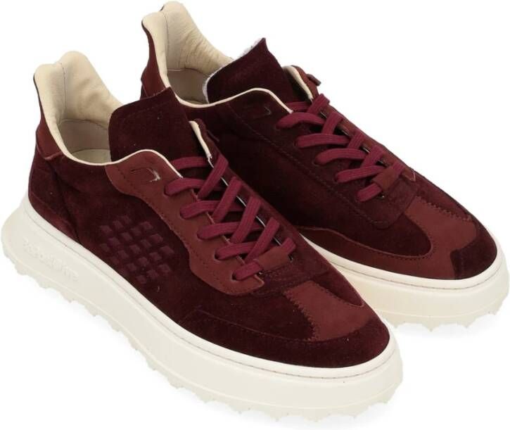 Be Positive Bordeaux Suède Sneaker Brown Dames