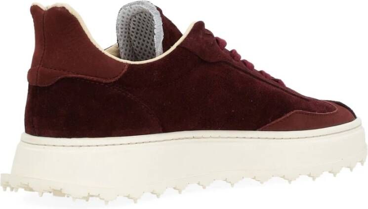 Be Positive Bordeaux Suède Sneaker Brown Dames