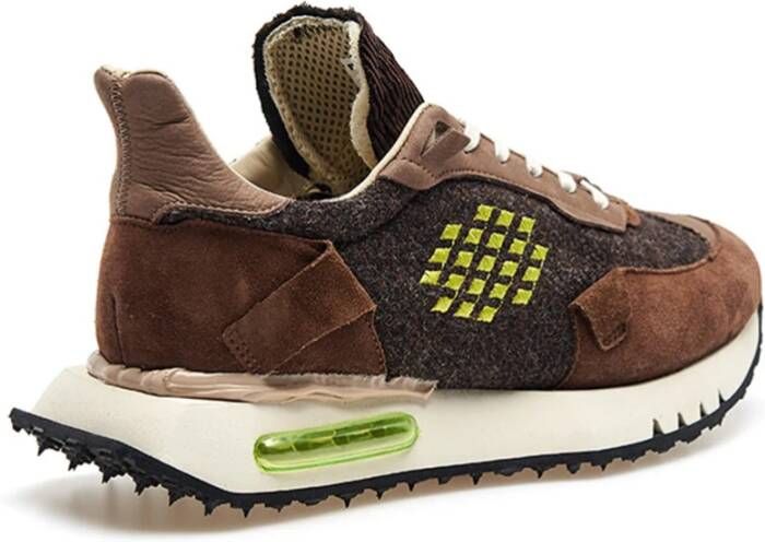 Be Positive Donkerbruine Space Race Wing Sneakers Brown Heren