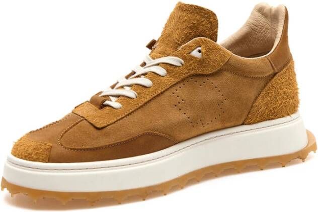 Be Positive Sneakers in Ocra Leer Beige Heren