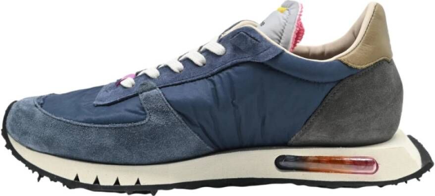 Be Positive Space Race Sneakers in Navy Grey Fuxia Blue Heren