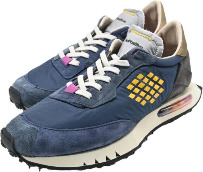 Be Positive Space Race Sneakers in Navy Grey Fuxia Blue Heren